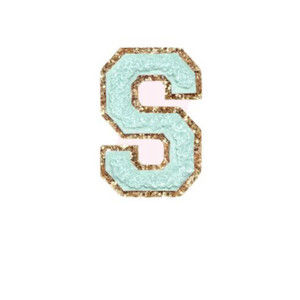 $16 Stoney Clover Lane Women's Sticker Patch - varsity Glitter Cotton candy “S”